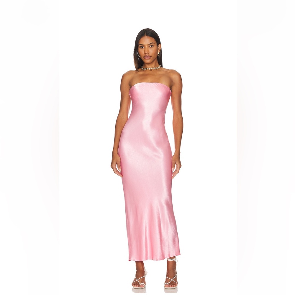 Elegant Pink Strapless Dress